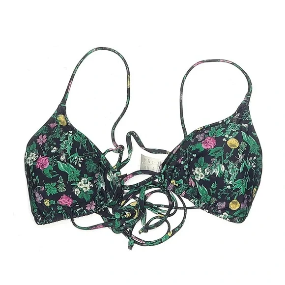 J.Crew Strappy String Bikini Top NWT Winter Garden Floral Size Large Swim - Picture 2 of 5